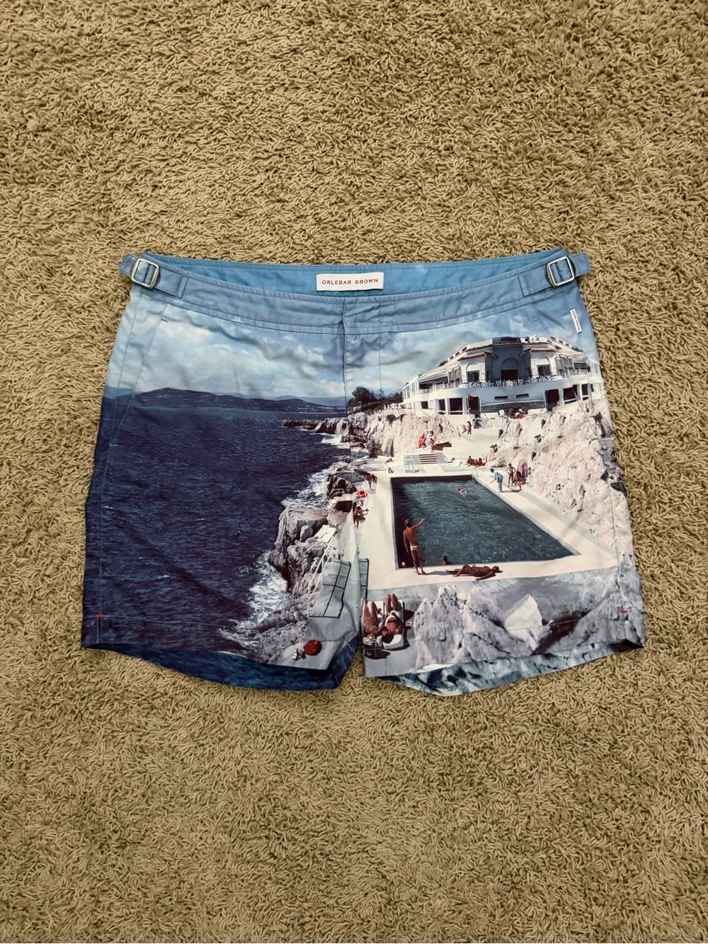 ORLEBAR BROWN Hulton Geddy Roc Pool 2 Print Bulldog Swim Shorts Size 34